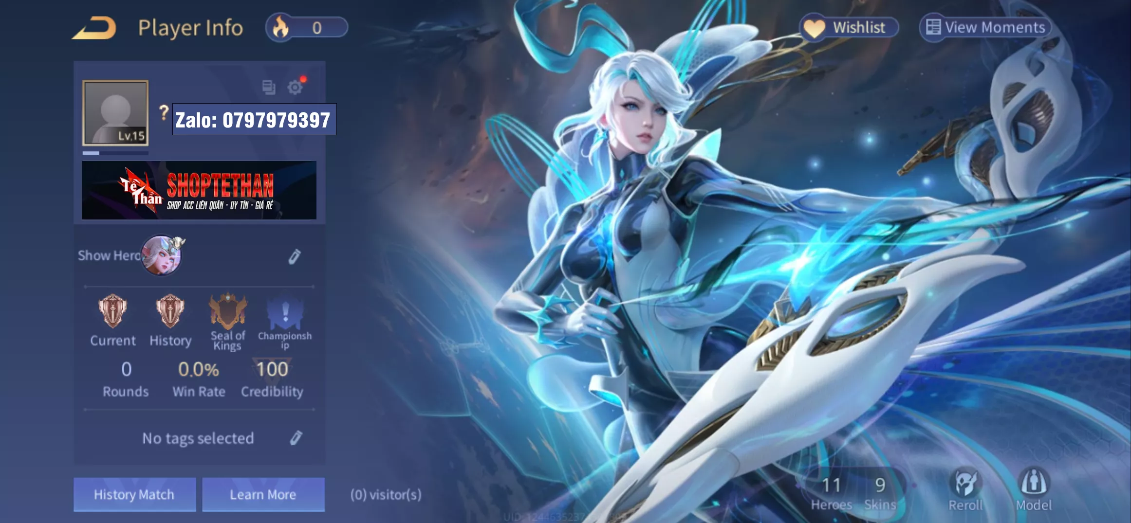 [SALE] ACC REG: Telannas kỷ nguyên hổ phách, sẵn tướng, free đổi tên, trắng thông tin
